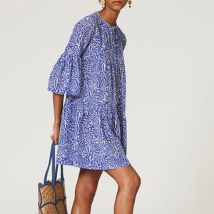 Warm Garden Dress Silk Shift Mini Dress